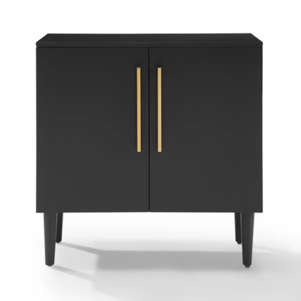 Cabinets & Sideboards-Kirkland's Home Modern Black And Gold Cabinet