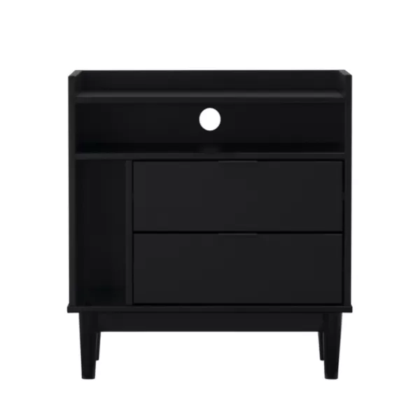 Nightstands-Kirkland's Home Modern Frame Wood Nightstand Black