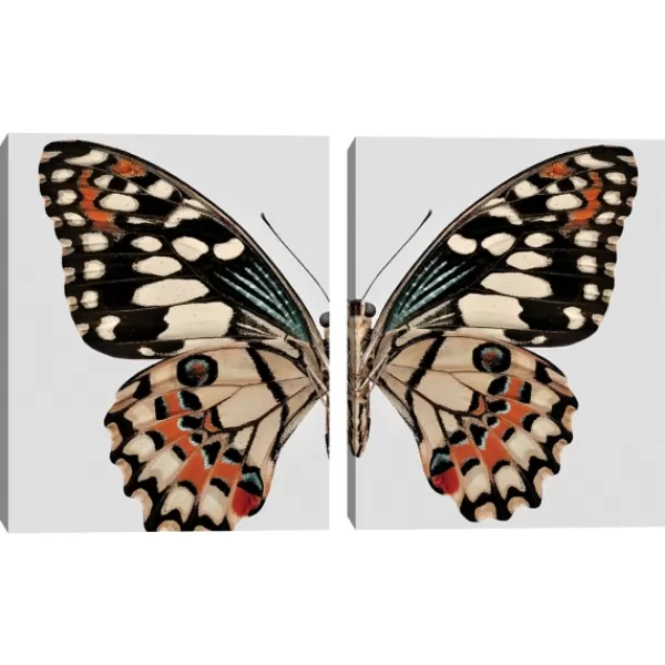 Wall Quotes & Signs-Kirkland's Home Monarch Butterfly I & Ii Canvas Prints, Set Of 2 Ivory/Multi