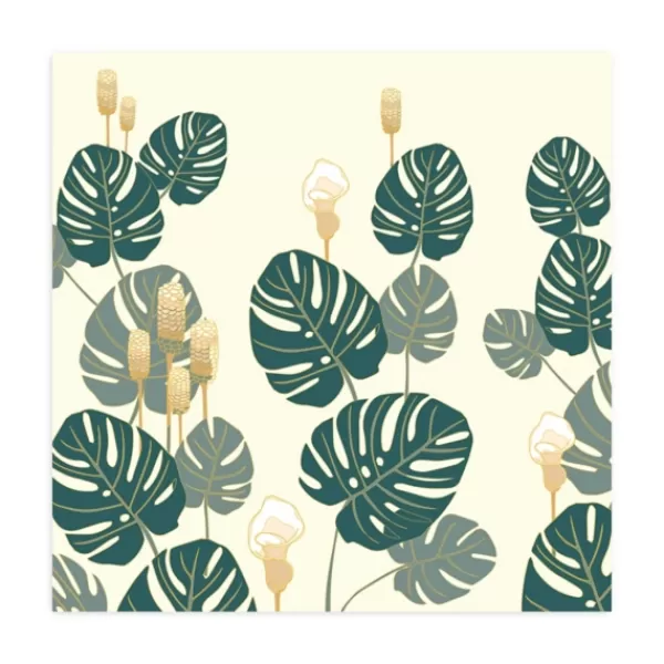 Wall Murals & Wall Decals-Kirkland's Home Monstera On Early Dawn Peel And Stick Wall Mural Green/Yellow