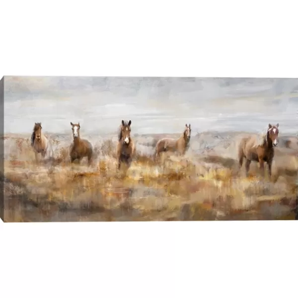 Canvas Art-Kirkland's Home Morning Herd Canvas Art Print Tan