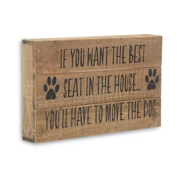 Wall Quotes & Signs-Kirkland's Home Move The Dog Wall Sign Brown