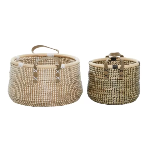 Baskets & Boxes-Kirkland's Home Multicolor Wooden Baskets, Set Of 2 Tan