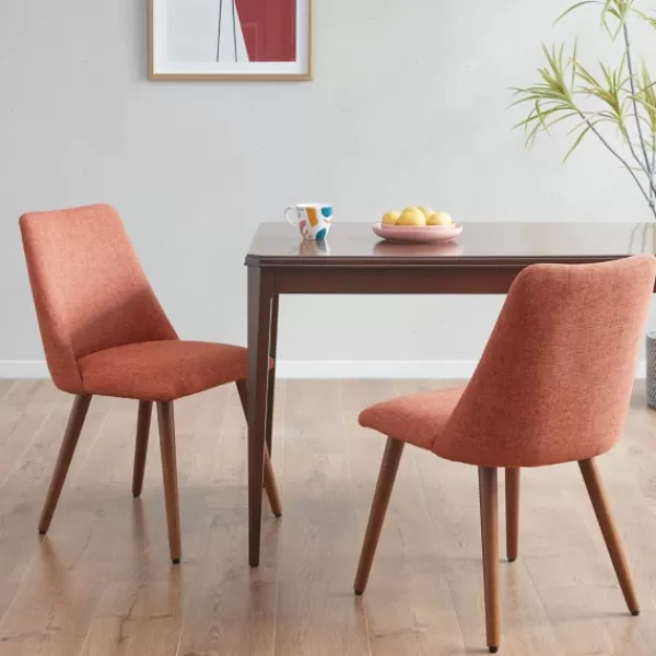 Dining Chairs-Kirkland's Home Nadine Retro Dining Chairs, Set Of 2 Orange