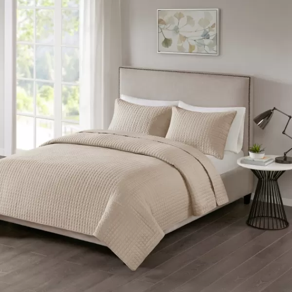 Bedspreads & Coverlets-Kirkland's Home Nash 3-Pc. Reversible Queen Coverlet Set Brown