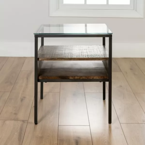 Accent & End Tables-Kirkland's Home Nash Side Table Brown/Gray