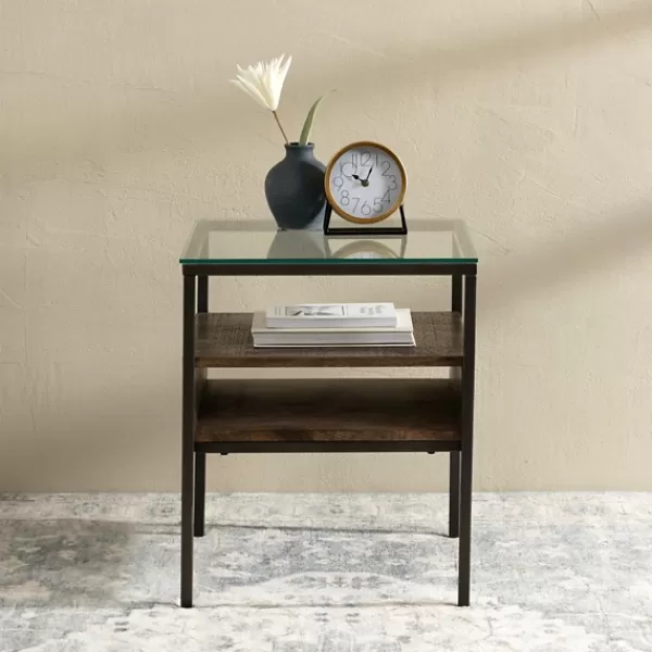 Accent & End Tables-Kirkland's Home Nash Side Table Brown/Gray