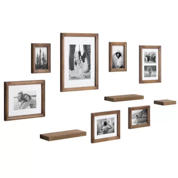 Gallery Wall Frames-Kirkland's Home Natural 10-Pc. Gallery Wall Frame And Shelf Set