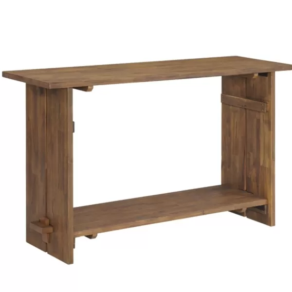 Console Tables-Kirkland's Home Natural Acacia Wood Farmhouse Console