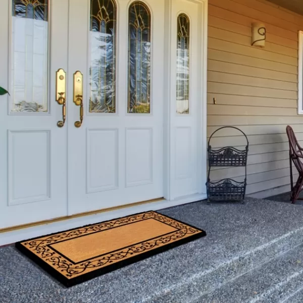 Doormats-Kirkland's Home Natural And Black Abby Doormat, 72X36 In. Tan/Black