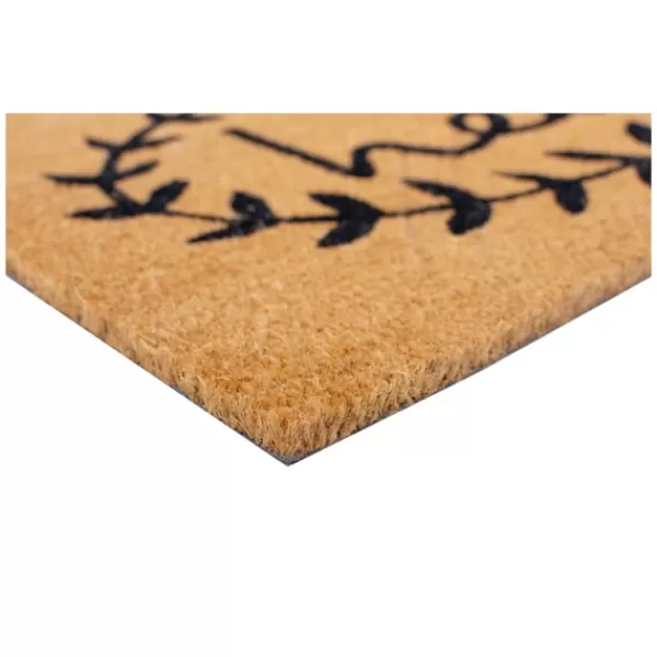 Doormats-Kirkland's Home Natural And Black Laurel Hello Doormat, 72X36 In. Tan/Black