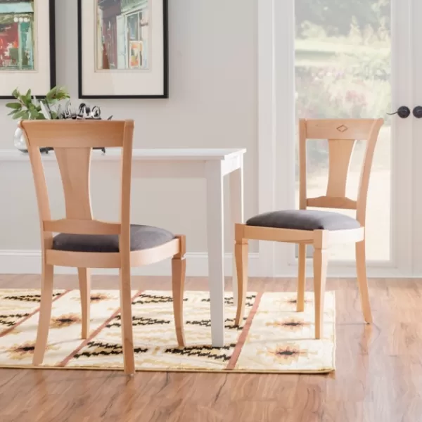 Dining Chairs-Kirkland's Home Natural And Gray Linen Dining Chairs, Set Of 2 Tan