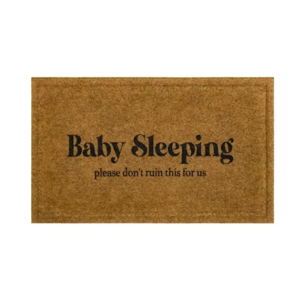 Doormats-Kirkland's Home Natural Baby Sleeping Funny Doormat Tan