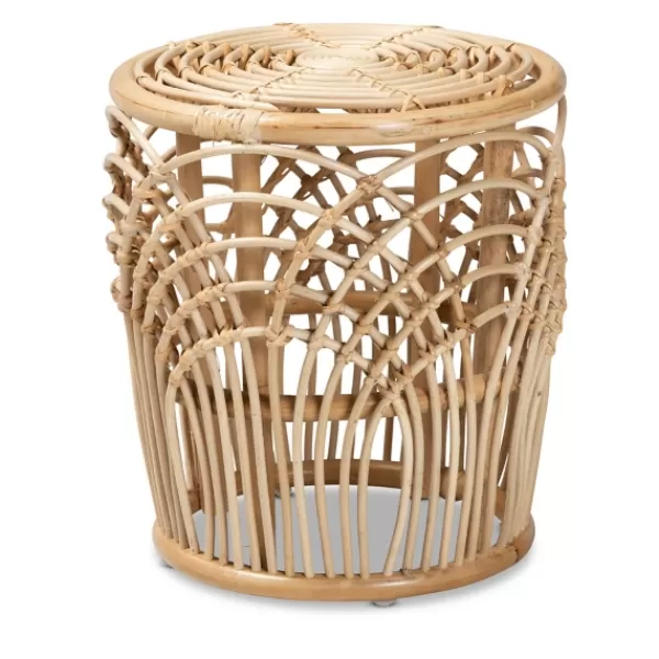 Accent & End Tables-Kirkland's Home Natural Boho Rattan Weave Accent Table