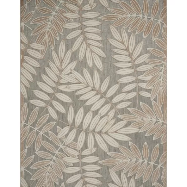 Outdoor Rugs-Kirkland's Home Natural Botanical Outdoor Area Rug, 6X9 Gray/Tan