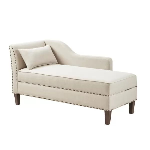 Sofas & Loveseats-Kirkland's Home Natural Brett Accent Chaise Lounge Tan