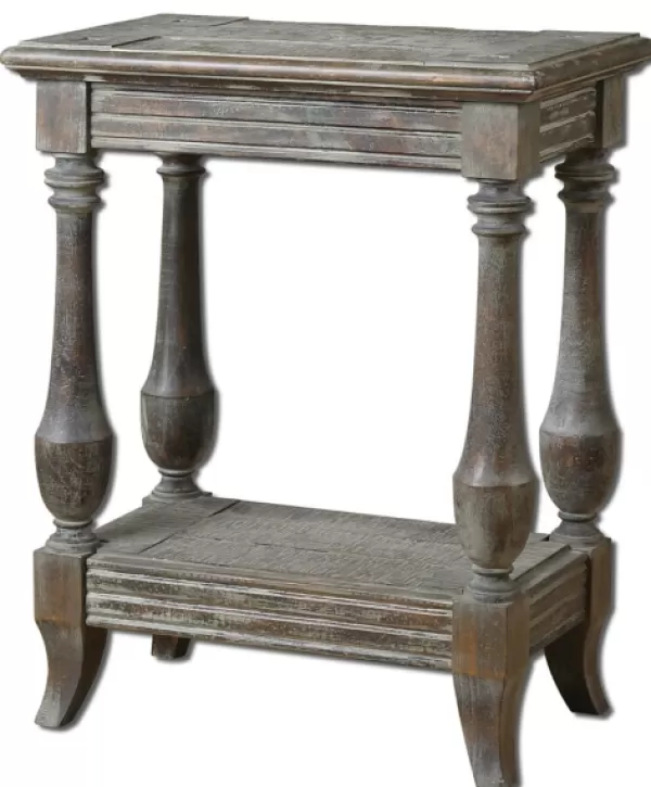 Accent & End Tables-Kirkland's Home Natural Distressed Birch Wood Accent Table