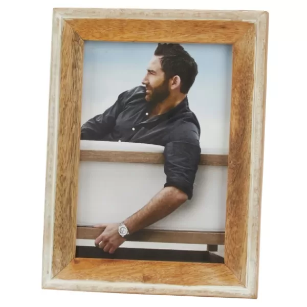 Picture Frames-Kirkland's Home Natural Distressed Picture Frame, 5X7 Tan