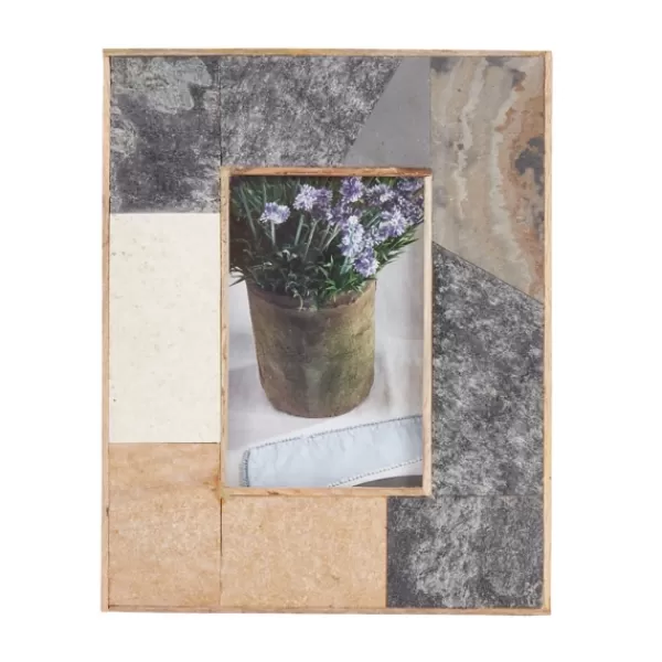 Picture Frames-Kirkland's Home Natural Fractured Slate Picture Frame, 4X6