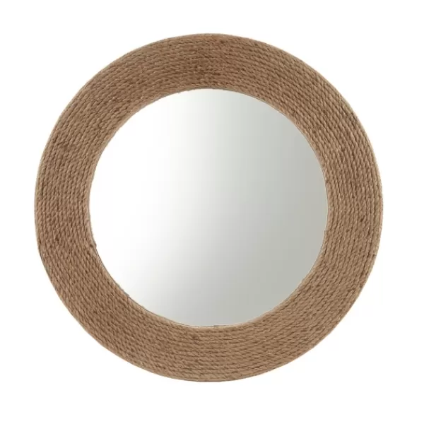 Decorative Mirrors-Kirkland's Home Natural Jute Round Wall Mirror