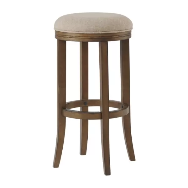 Bar Stools & Counter Height Stools-Kirkland's Home Natural Linen And Wood Bar Stool Tan