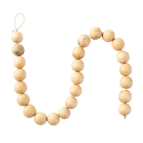 Decorative Accents-Kirkland's Home Natural Mango Wood Beaded Rope Garland, 52 In.