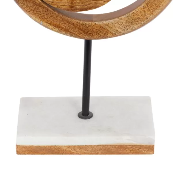 Statues & Figurines-Kirkland's Home Natural Mango Wood Rings Sculpture Brown/White