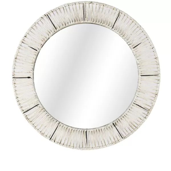 Decorative Mirrors-Kirkland's Home Natural Round Hand Wrapped Jute Frame Wall Mirror