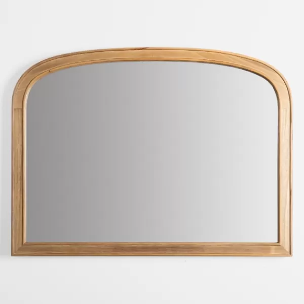 Decorative Mirrors-Kirkland's Home Natural Rounded Arch Wood Wall Mirror