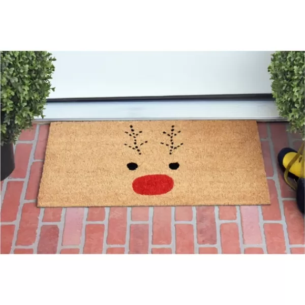 Doormats-Kirkland's Home Natural Rudolph Coir And Vinyl Doormat, 29 In. Tan