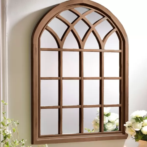 Decorative Mirrors-Kirkland's Home Natural Sadie Arch Mirror Brown