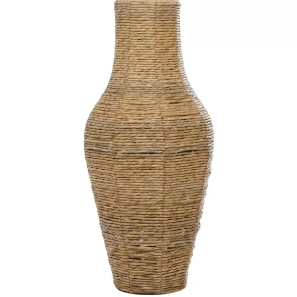 Vases-Kirkland's Home Natural Seagrass Tapered Coastal Vase, 27 In. Tan