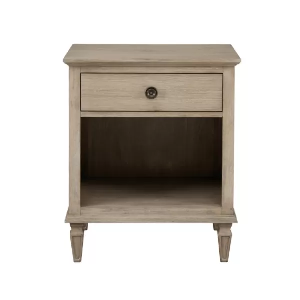 Nightstands-Kirkland's Home Natural Wood 1-Drawer Nightstand