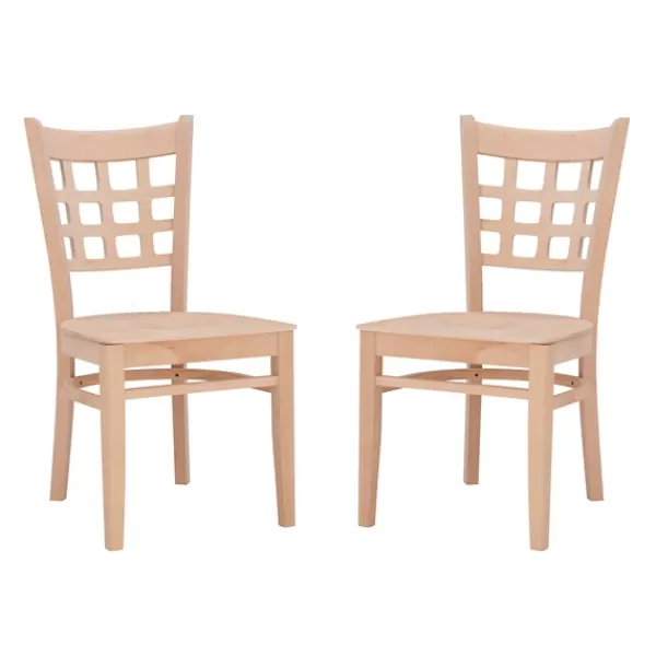 Dining Chairs-Kirkland's Home Natural Wood Curved Back Dining Chairs, Set Of 2 Tan