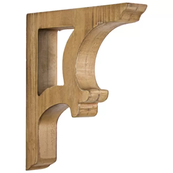 Wall Plaques-Kirkland's Home Natural Wood Curved Corbels, Set Of 2 Brown