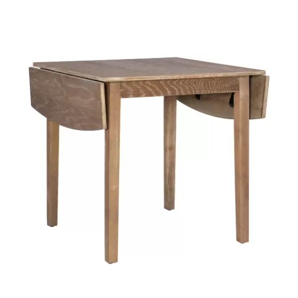 Dining Tables-Kirkland's Home Natural Wood Drop Leaf Dining Table Tan