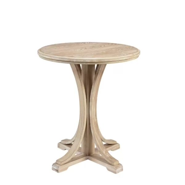 Accent & End Tables-Kirkland's Home Natural Wood Pedestal Martha Stewart Accent Table