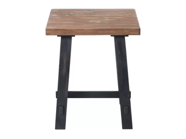 Accent & End Tables-Kirkland's Home Natural Wood Sawhorse Accent Table Tan/Black