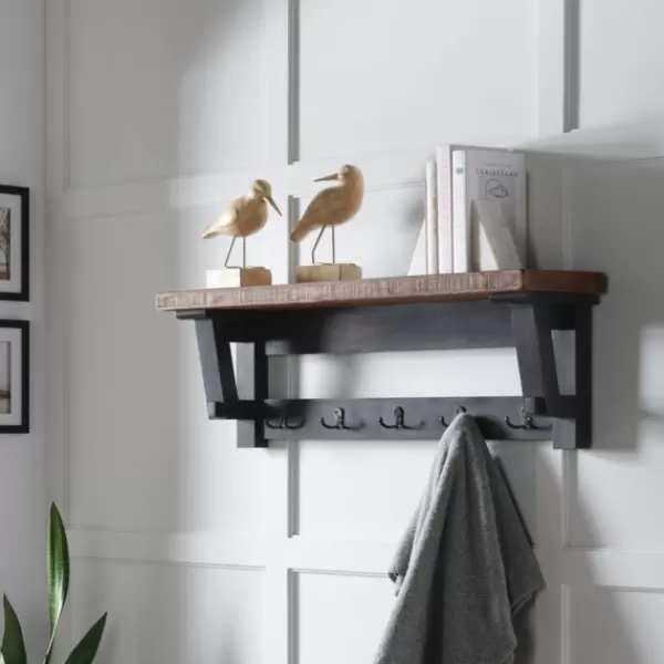 Hooks-Kirkland's Home Natural Wood Sawhorse Coat Rack