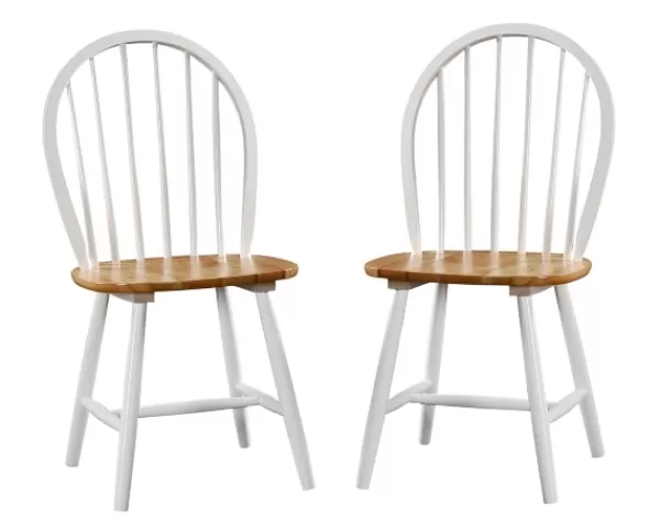 Dining Chairs-Kirkland's Home Natural Wooden Dining Chairs, Set Of 2 White