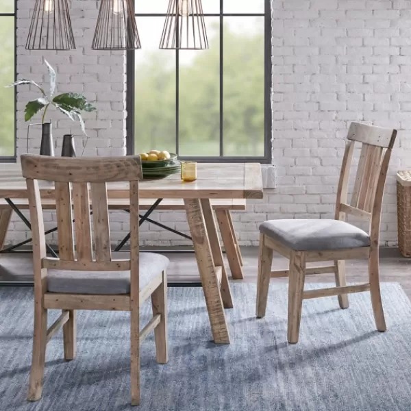 Dining Chairs-Kirkland's Home Natural Wooden Sonoma Dining Chairs, Set Of 2 Gray