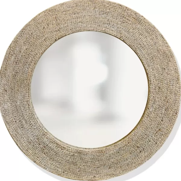 Decorative Mirrors-Kirkland's Home Natural Wound Rope Frame Mirror