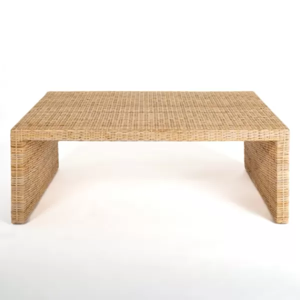 Coffee Tables-Kirkland's Home Natural Woven Rat Coffee Table Tan