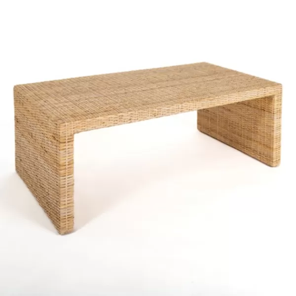 Coffee Tables-Kirkland's Home Natural Woven Rat Coffee Table Tan