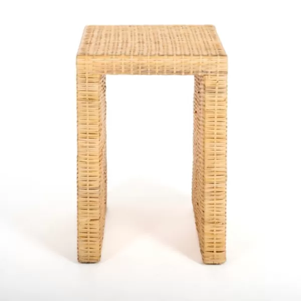 Accent & End Tables-Kirkland's Home Natural Woven Rat Side Table Tan