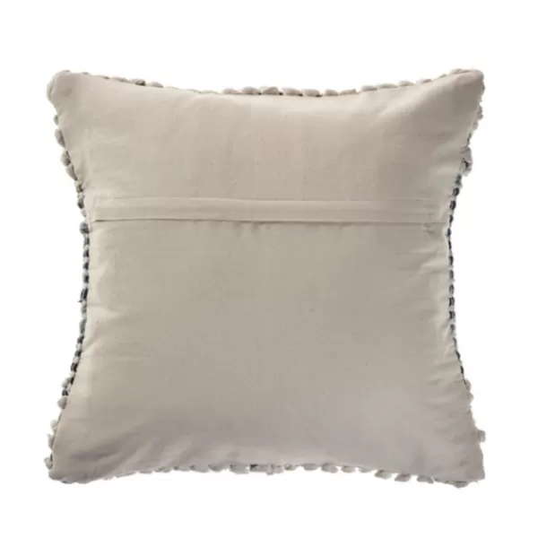 Pillows-Kirkland's Home Navy Bold Textured Pillow Blue/Ivory