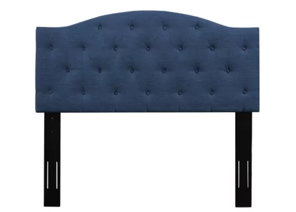 Beds & Headboards-Kirkland's Home Navy Bryne Button Tufted Full/Queen Headboard Blue