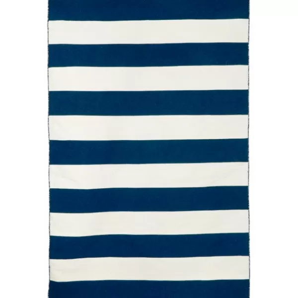 Outdoor Rugs-Kirkland's Home Navy Cabana Stripe Indoor/Outdoor Area Rug, 3X5 Blue/White