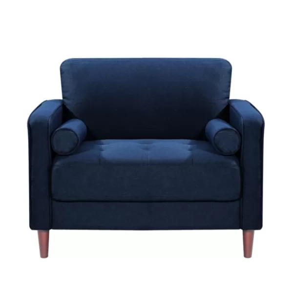 Accent Chairs-Kirkland's Home Navy Chelsea Modern Accent Chair Blue