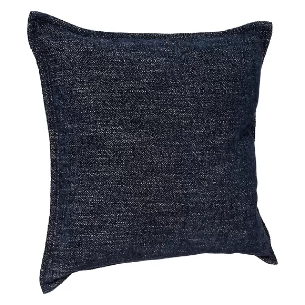 Pillows-Kirkland's Home Navy Chenille Texture Flange Pillow, 22 In. Blue